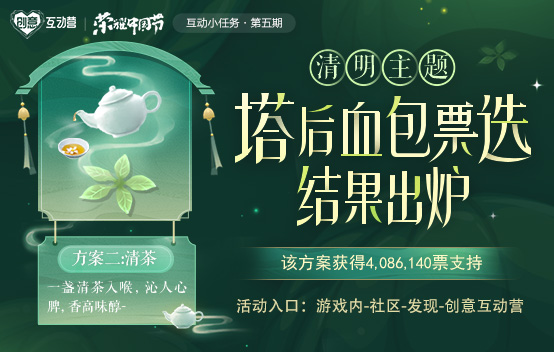 清明主题塔后血包方案出炉——清茶
