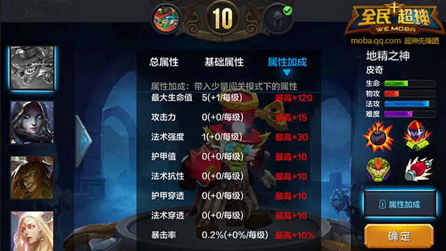 论《全民超神》皮奇养成属性对MOBA竞技的重要性
