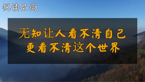 无知让人看不清自己,更看不清世界,努力很累,但这一切一定是值得的
