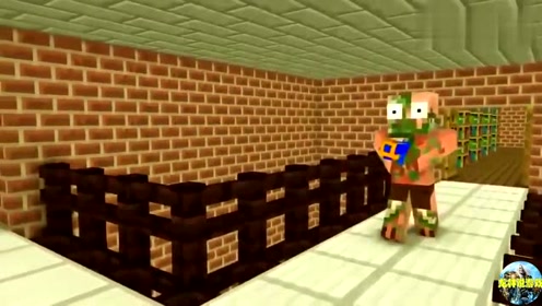 MC动画怪物学院《枪战》，凋零骷髅手持双枪，轻松击败了所有对手