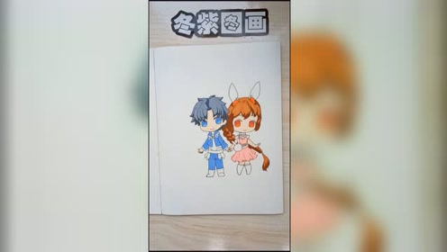 动漫绘画:斗罗大陆唐三和小舞的马克笔同人绘画过程