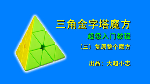 三角金字塔魔方超级入门教程3:复原整个魔方