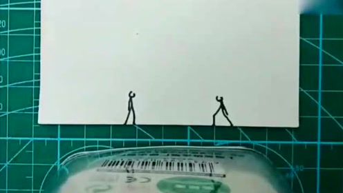 手绘火柴人翻页动画,火柴人之间的战斗永不停歇,你看够了吗?