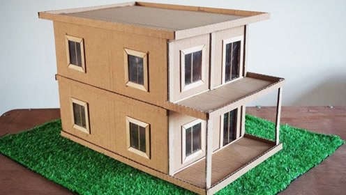 硬纸板做出漂亮的房子,创意的手工制作方法,一起来看看吧