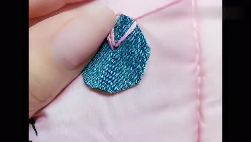 衣服被老公的烟烫破了,用上这样的针法,看不出缝补的痕迹