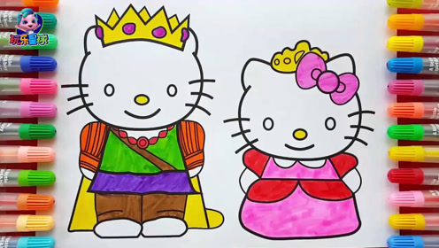 早教涂色游戏:画凯蒂猫玩玩