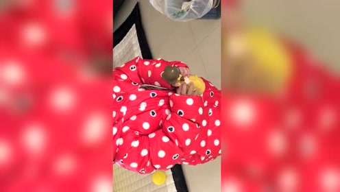 家有萌娃系列：很喜欢姑姑给买的衣服和玩具！