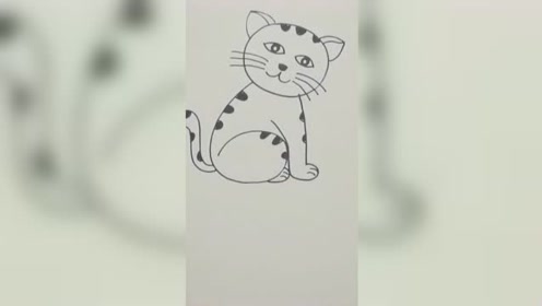 用61画猫,数字简笔画每日一更哦