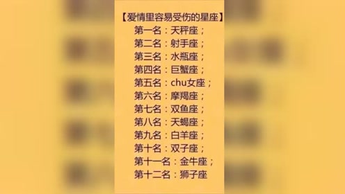 星座小视频:十二星座被哪个星座克的死死的,快来一起