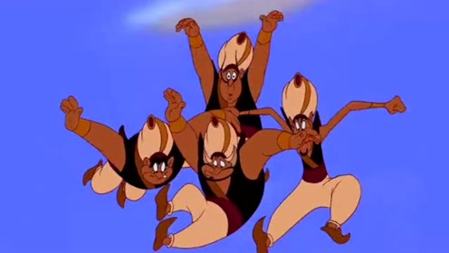 阿拉丁：阿拉丁有一块神奇的飞毯，坐着飞毯可以自由飞翔