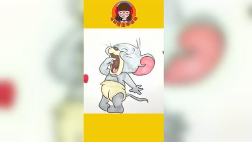 猫和老鼠游戏中杰瑞的好朋友婴儿泰菲 简笔画 绘画教程