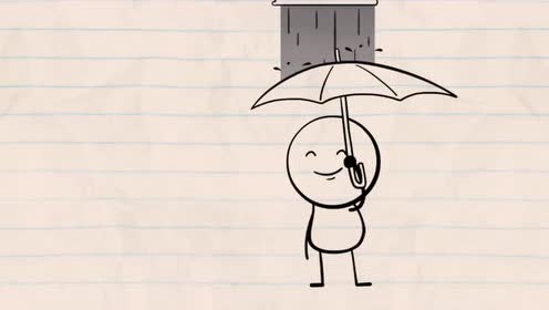 搞笑铅笔动画:每次下雨都会躲着雨走!你说它会不会伤心难过?