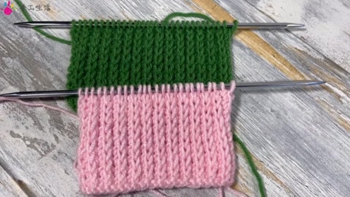 棒针编织很平常的毛衣针法欣赏,简单常见,儿时都穿过这样的毛衣