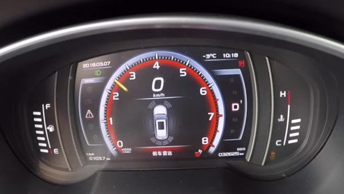 吉利博越超级评测0-100km/h加速仪表盘