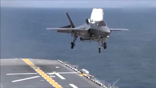f35闪电战机,展示水平横移,再垂直降落的绝活