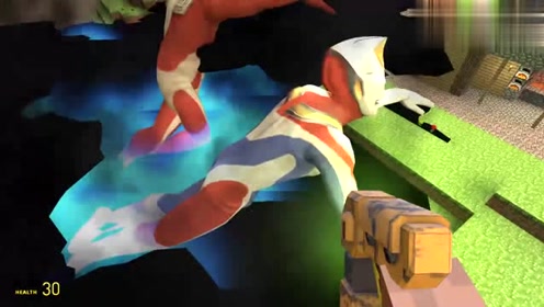 GMOD哥斯拉挖的黑洞太可怕了，连奥特曼都吸进去了