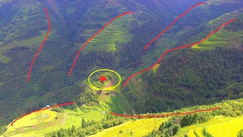 航拍风水宝地,此处这个小山丘正处于穴中,真正的群龙坐镇!