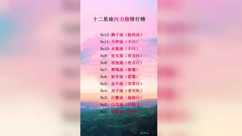 星座:十二星座都长什么脸