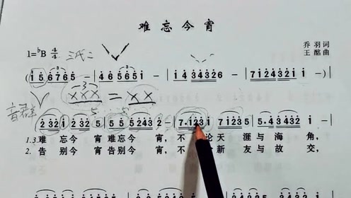 《难忘今宵》简谱视唱,演唱与演奏歌曲必备知识,学音乐从视唱开始