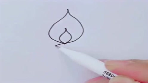 幼儿学习的简笔画,一笔画成的蜡烛,这也太像了!