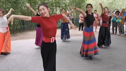 北京紫竹院这个舞团,这个舞曲被晓红领舞跳疯了