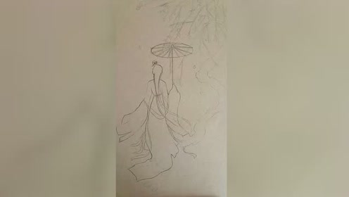 教你画古风背影