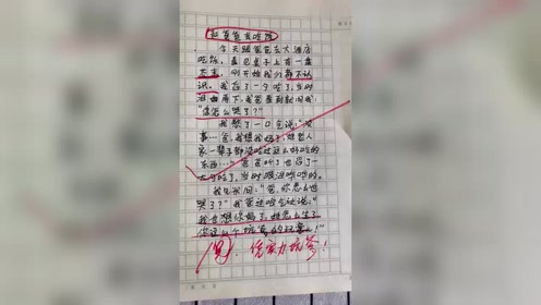 熊孩子搞笑作文,内容简直笑死个人,网友:果然凭实力坑爹啊!