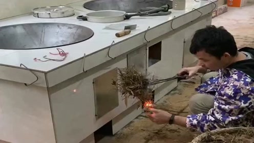 这是见过农村,最干净的大锅灶,柴火做出来的菜就是香!