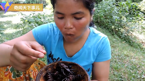 国外胖婶儿的特色美食——烤蜘蛛,好吃好吃!