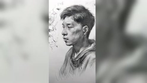 素描头像男青年走起