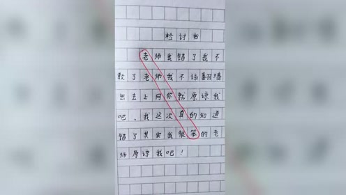 检讨书中的藏头诗