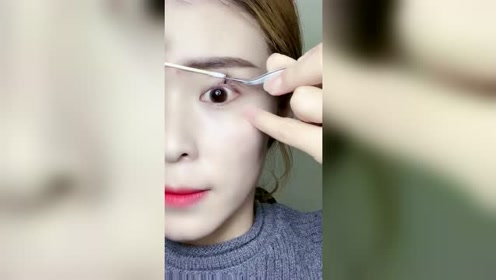 终于学会嫁接睫毛了,自己在家嫁接一个,老公惊呆了