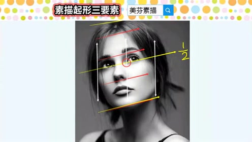 人像素描起形,画人脸部比例透视的技巧介绍