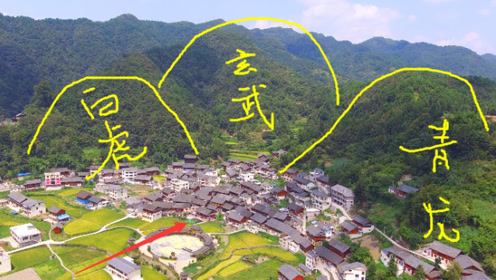 这个村子风水格局完美,左青龙右白虎,一个难得的大富大贵的宝地