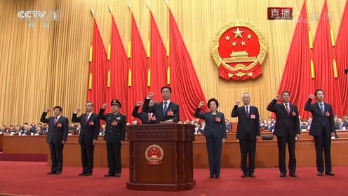 国务院副总理,国务委员,秘书长集体进行宪法宣誓