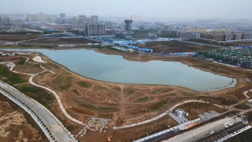 河南项城如意湖公园,正在建设中,被称"项城未来最漂亮公园"