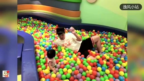 陈赫和女儿一起玩耍小安安十分可爱!