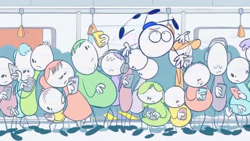 搞笑铅笔动画!铅笔人赶地铁争分夺秒!