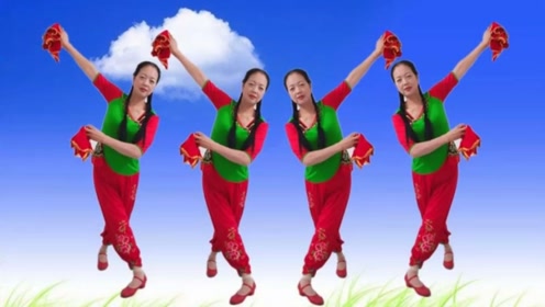 广场舞《荞麦花》网红手绢舞,喜庆又欢快