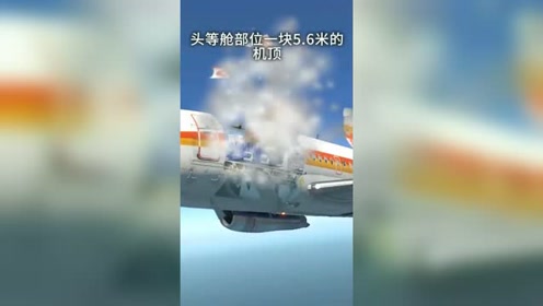 飞机飞着飞着机顶就不见了?网友:比四川8633还"刺激"!