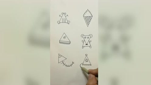 用三角形画想到的,是不是很有趣