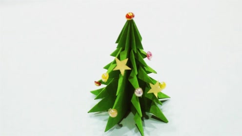 儿童手工制作大全 圣诞树的制作教程 手工折纸圣诞树