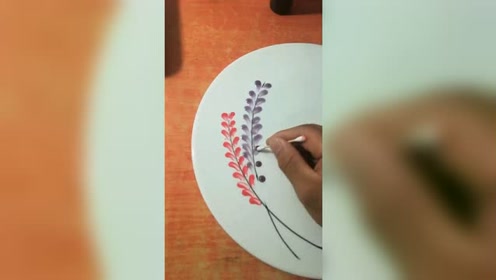 创意果酱画小盘头,最简单的作品.