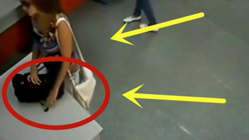 女子弯腰一瞬间,简直太恶心了!