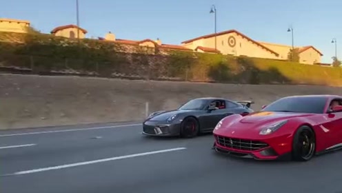 法拉利f12与保时捷gt3的较量,性能和动力不相上下!