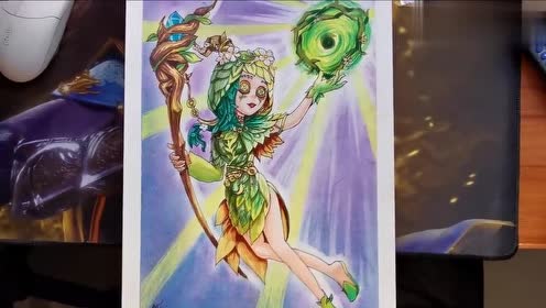 第五人格:画晕了!画个祭司金皮-引路人,树叶太多太绿了?