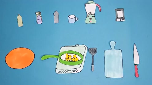 原创手绘定格动画:妈妈在厨房做了美味的爆米花,他想一下吃光!