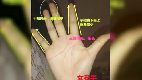 女人"此处"越小,命就越好,福气越好,注定是好命女人的手相