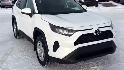 2019款丰田荣放rav4雪地白色版,看了外观内饰心动吗