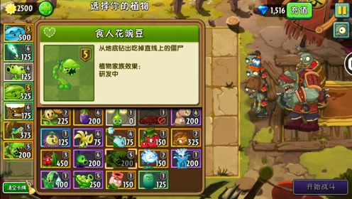 植物大战僵尸:挑战炸弹僵尸,食人花豌豆配上冬瓜守卫,合适吗?